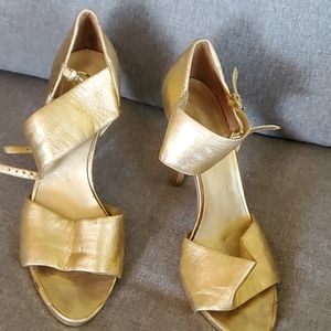 Ninewest gold sandals